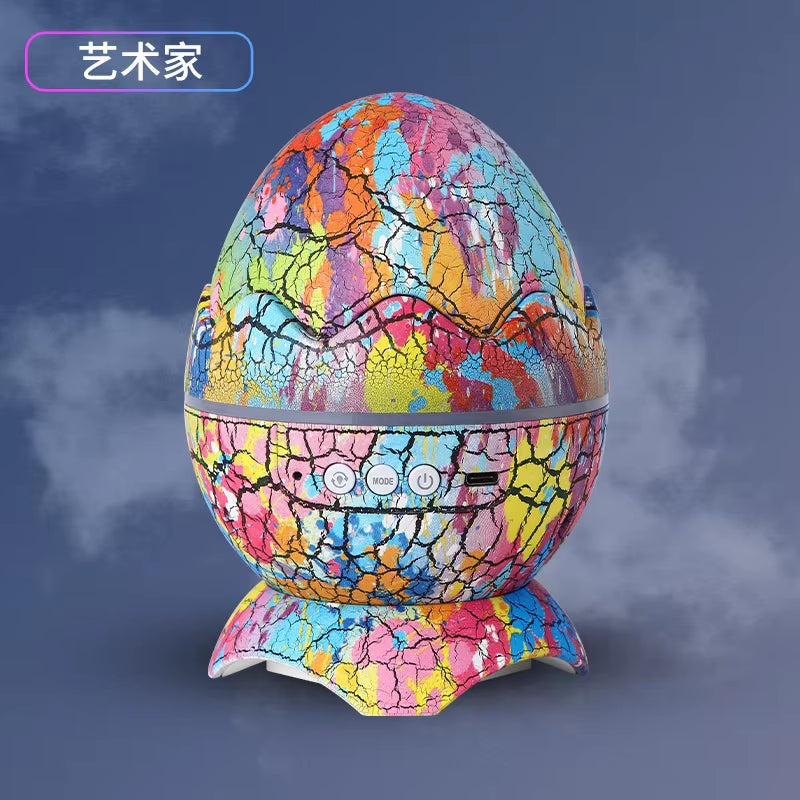 Dinosaur Eggshell Galaxy Projector Starry Sky Night Light Bluetooth Speaker Cute Game Room Decoration Children'S Gift LED Nebula