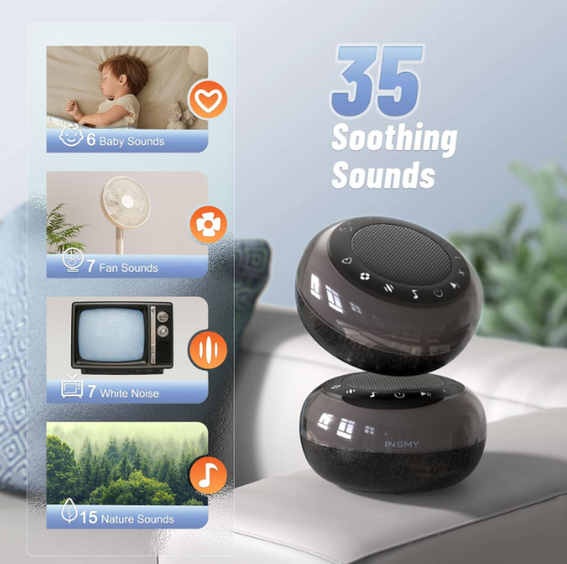 Sound Machine White Noise Rain Ocean Soothing Sounds Therapy Relax Sleep Music