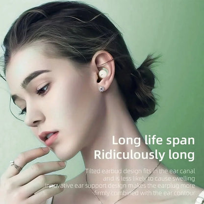 Sleep Earphones Bluetooth Sports Headphone, Wireless Music Sleeping Headphones Noise-Canceling Earbuds Mini Earphones Bluetooth 5.3 Hidden Headphones for Side Sleepers/Work,Light Green