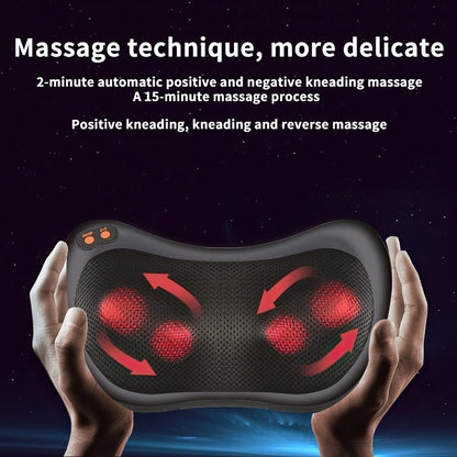 Shiatsu Neck Massager Pillow with Heat, Electric Back Massager for Shoulder, Back, Leg, Deep Tissue Kneading Massage to Relax Muscles, Massage Pillow Gift for Women/Men
