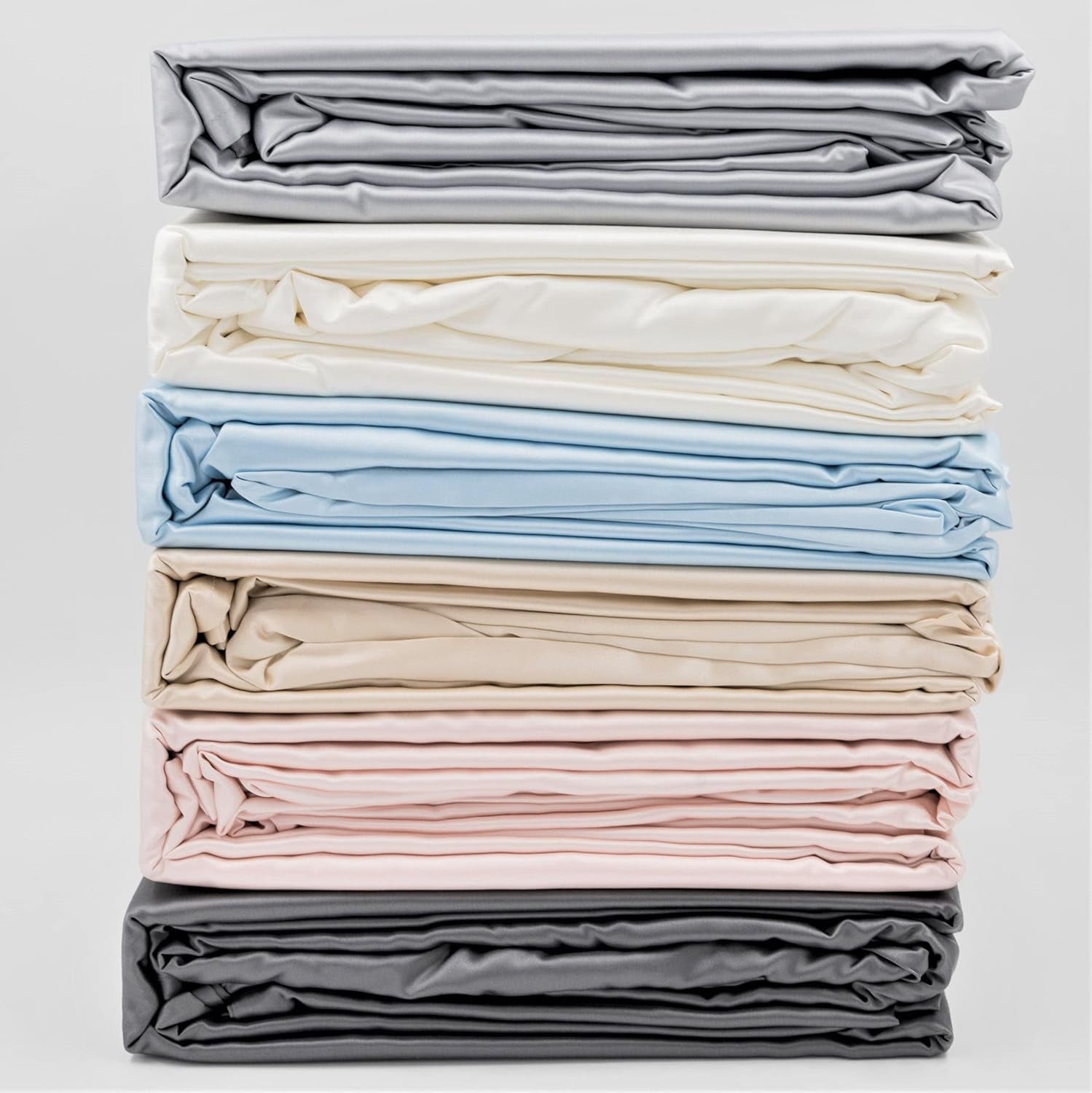 Mulberry Park 100% Pure Twin X-Long Silk Fitted Sheet 22 Momme 6A Mulberry Silk Bed Sheets with 15" Deep Pocket - Breathable, Ultra-Soft, Seamless - Gunmetal