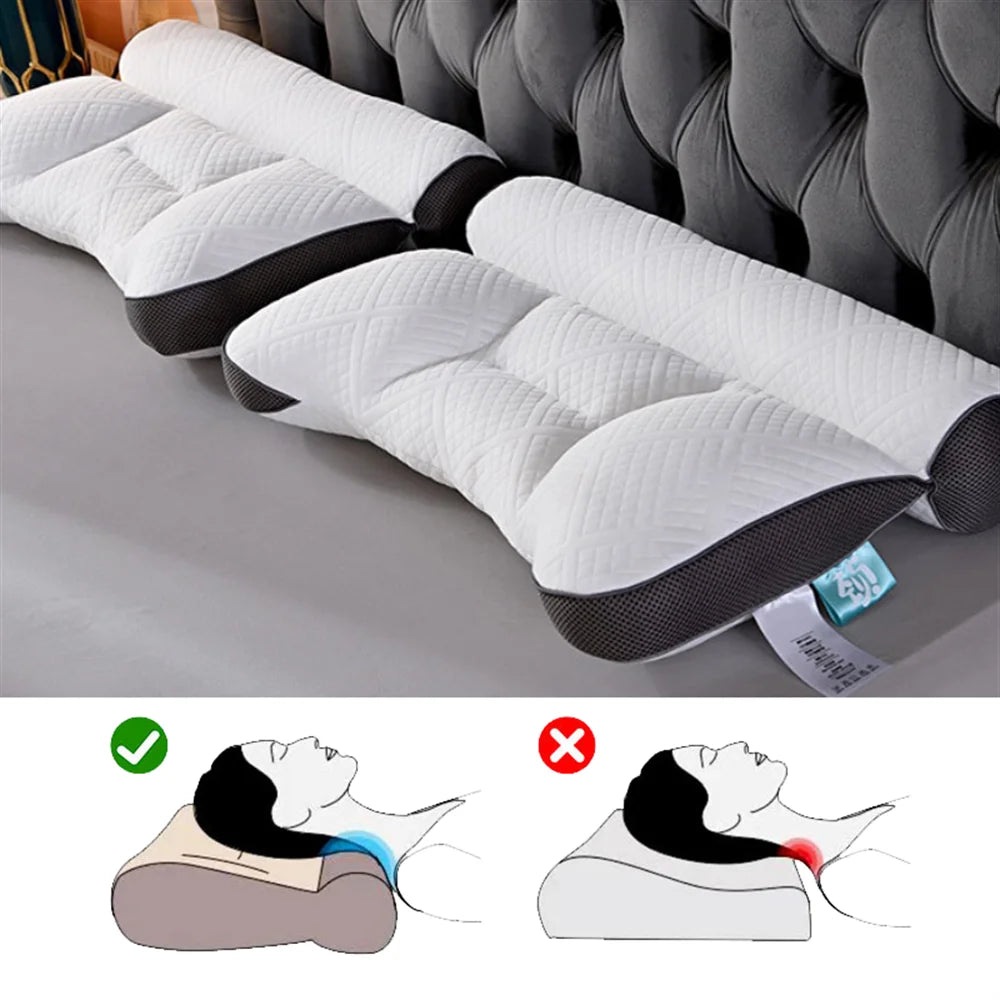 Super Ergonomic Pillow 40*60Cm Memory Cotton Orthopedic Pillow Slow Rebound Sleeping Pillows Ergonomic Relax Cervical for Adult