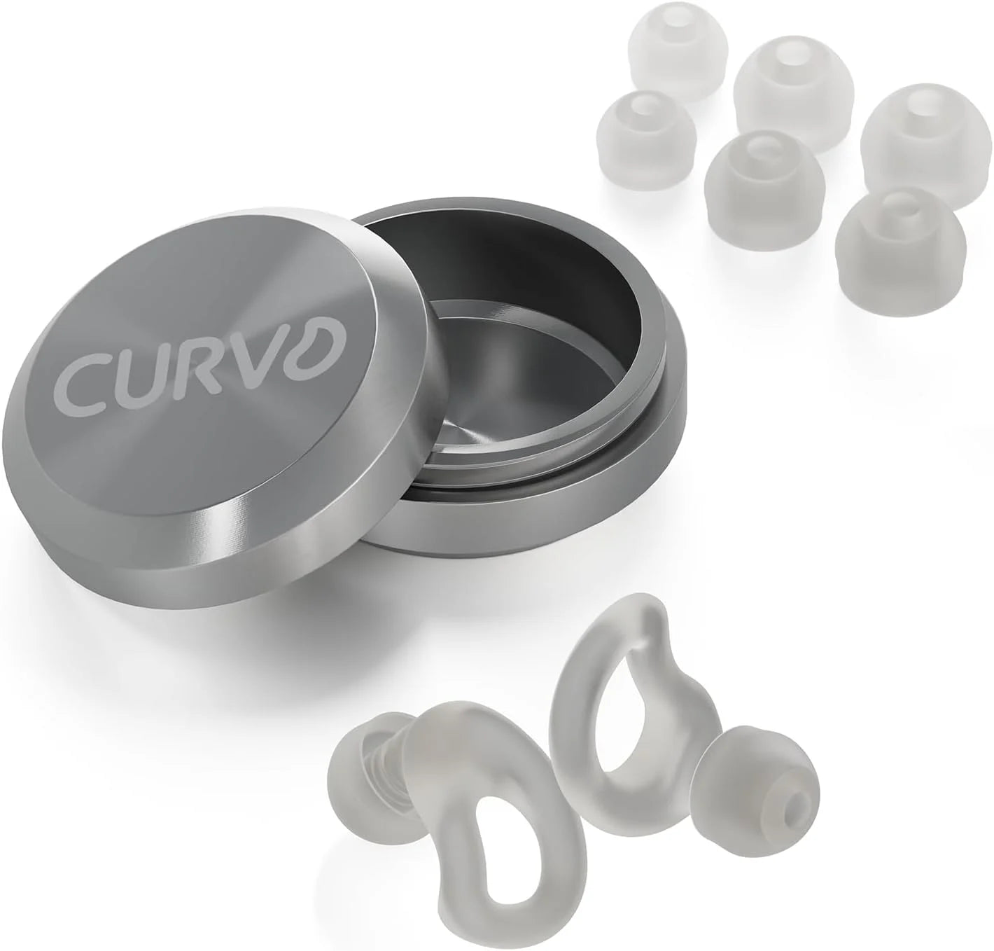 Silicone Earplugs + Lanyard Bundle, One Count - Reusable Noise Cancelling Earplugs (Cloud)