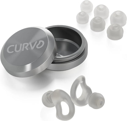 Silicone Earplugs + Lanyard Bundle, One Count - Reusable Noise Cancelling Earplugs (Cloud)