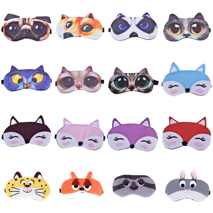 Cartoon Sleep Eye Mask Cute Funny Anime Eye Cover Sleeping Mask Eye Shade Band Blindfolds Sleep Aids Travel Rest Eyepatch