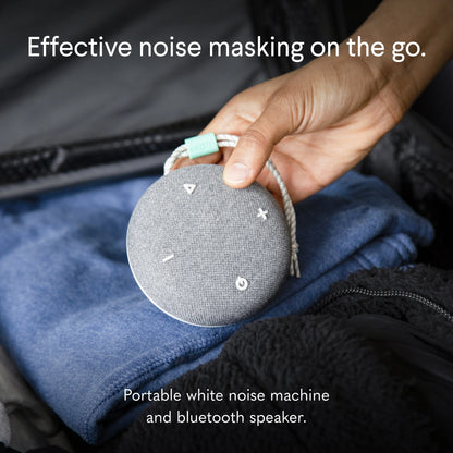 Go - Travel White Noise Sound Machine, Night Light, & Bluetooth Speaker - Portable White Noise, Pink Noise, and Fan Sounds - Charcoal