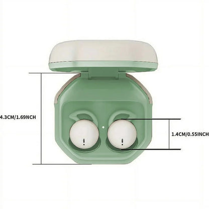 Sleep Earphones Bluetooth Sports Headphone, Wireless Music Sleeping Headphones Noise-Canceling Earbuds Mini Earphones Bluetooth 5.3 Hidden Headphones for Side Sleepers/Work,Light Green