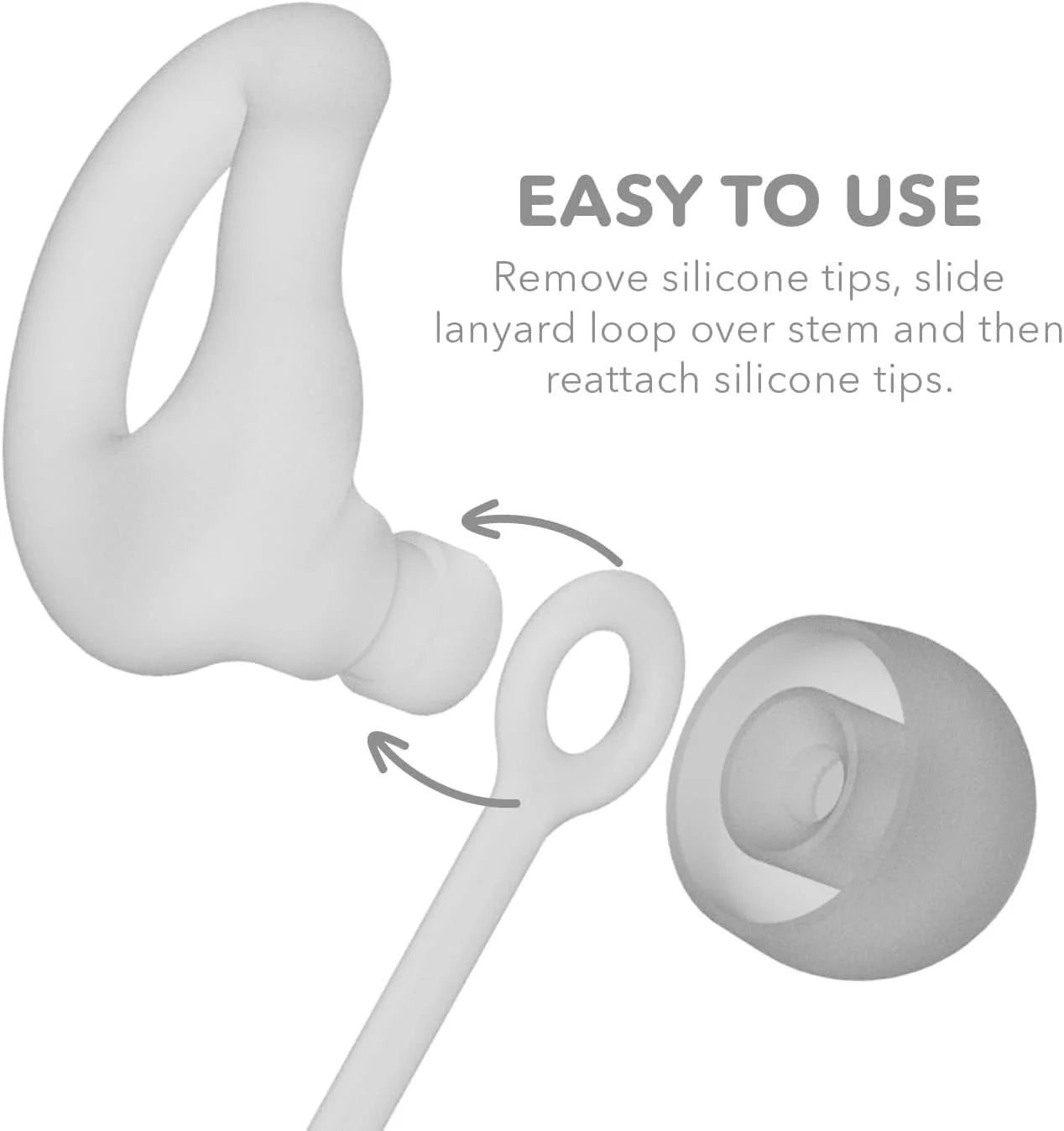Silicone Earplugs + Lanyard Bundle, One Count - Reusable Noise Cancelling Earplugs (Cloud)
